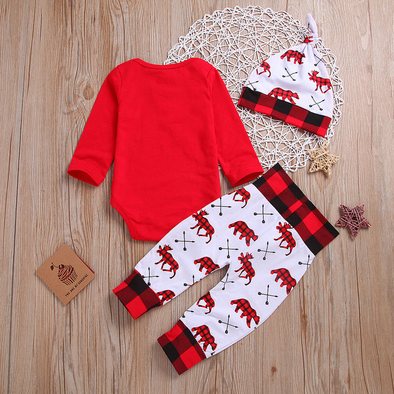 Girls’ Christmas 3‑Piece Outfit