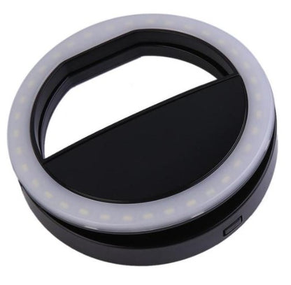 Portable LED Selfie Ring Light with Makeup Mirror