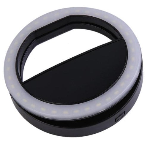 Portable LED Selfie Ring Light with Makeup Mirror