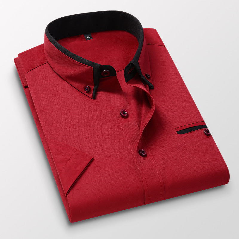 👔Men's Summer Square Collar Short Sleeve Shirt☀️