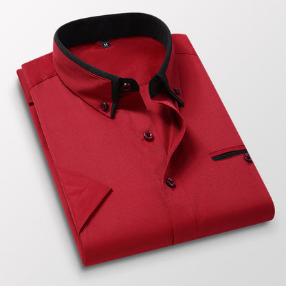 👔Men's Summer Square Collar Short Sleeve Shirt☀️