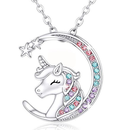 Unicorn necklace & earrings set for kids