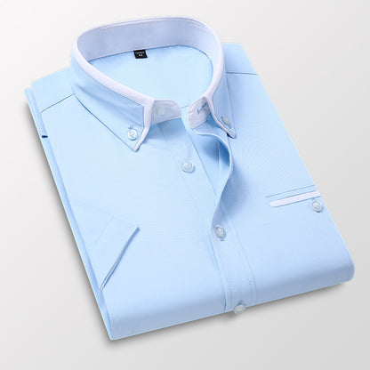 👔Men's Summer Square Collar Short Sleeve Shirt☀️