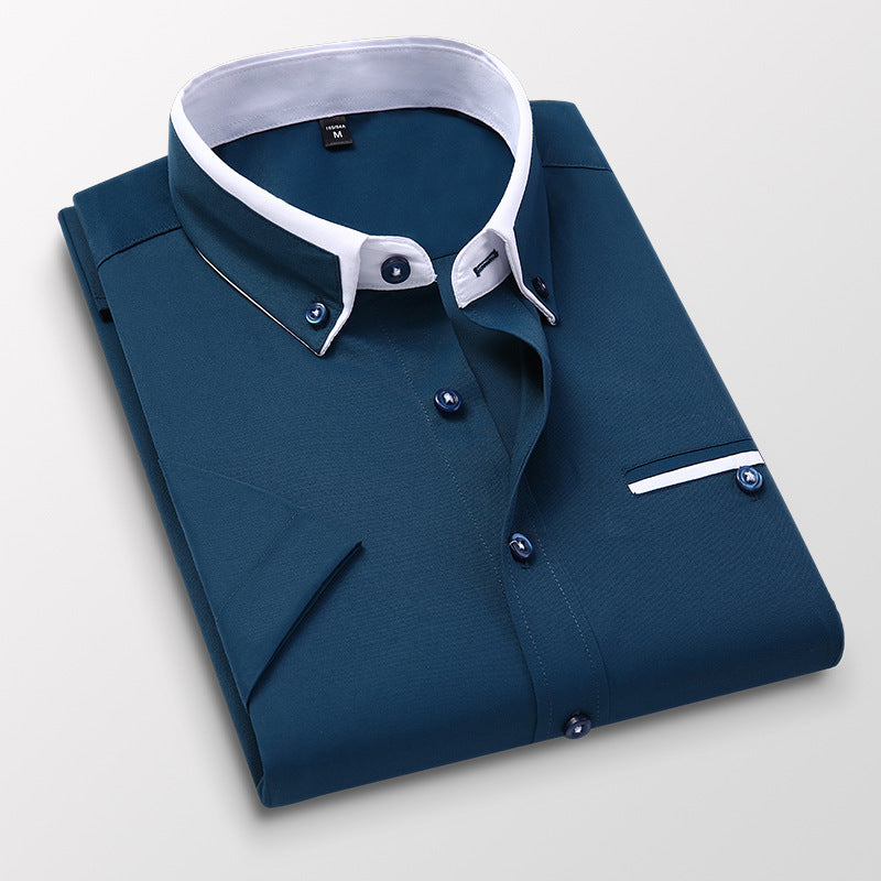 👔Men's Summer Square Collar Short Sleeve Shirt☀️