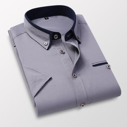👔Men's Summer Square Collar Short Sleeve Shirt☀️