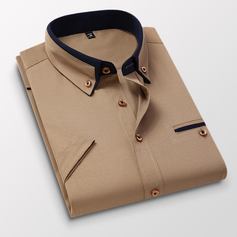 👔Men's Summer Square Collar Short Sleeve Shirt☀️