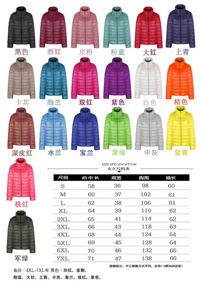 Women's Lightweight Down Jacket – Slim Style