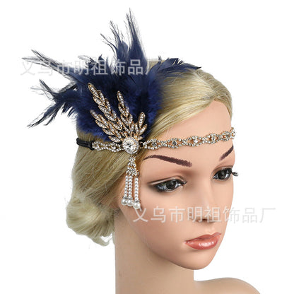 Feather Headband – Bold, vintage-style accessory