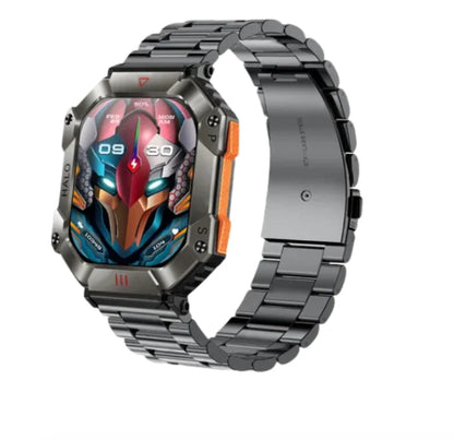 Montre connectée outdoor KR80 – Étanche, boussole, altimètre, baromètre, musique Bluetooth