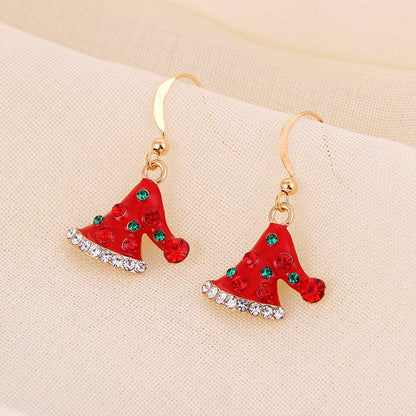 Christmas-themed alloy earrings