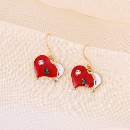 Christmas-themed alloy earrings