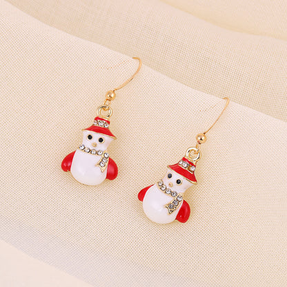 Christmas-themed alloy earrings