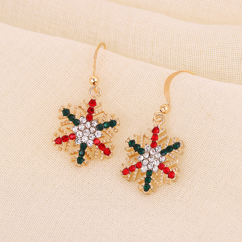 Christmas-themed alloy earrings