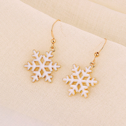 Christmas-themed alloy earrings