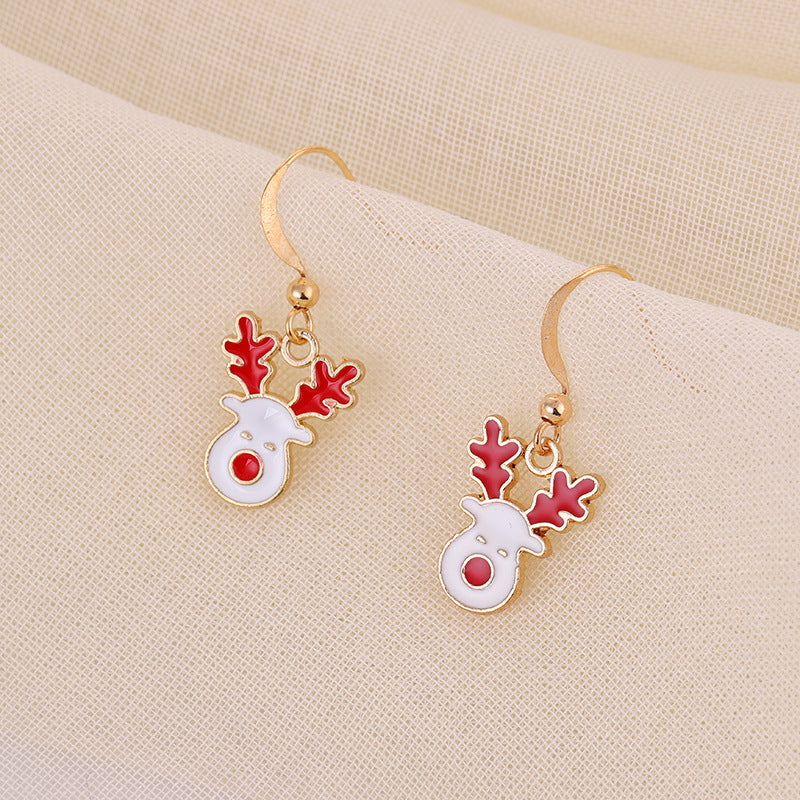 Christmas-themed alloy earrings
