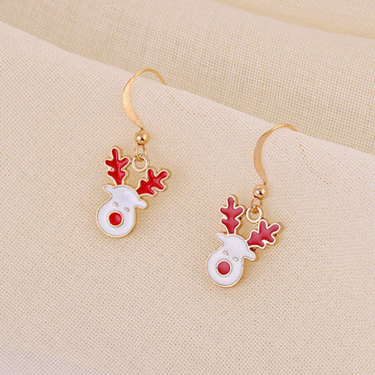 Christmas-themed alloy earrings