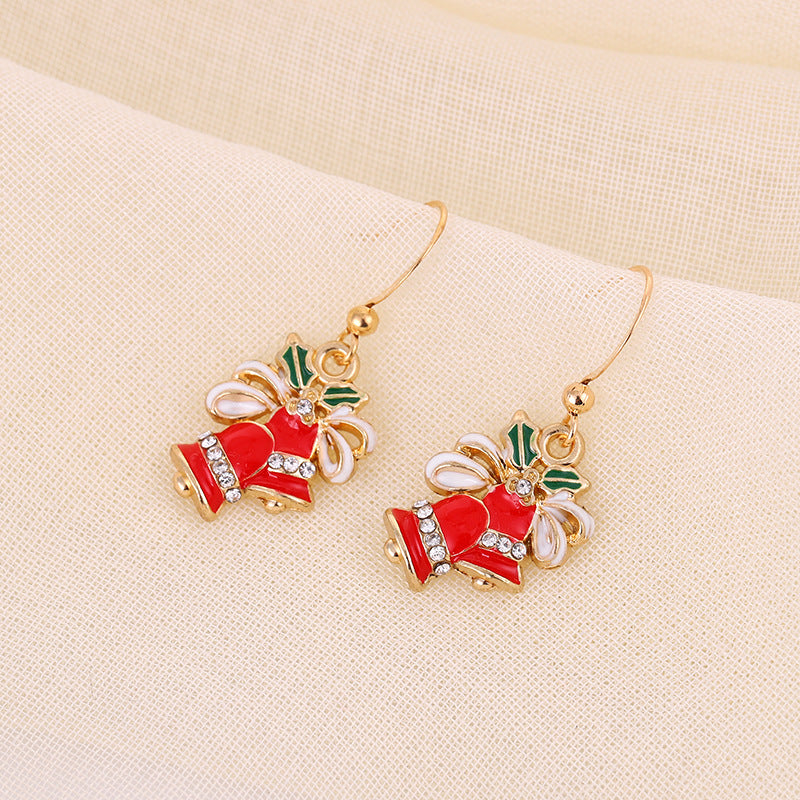 Christmas-themed alloy earrings