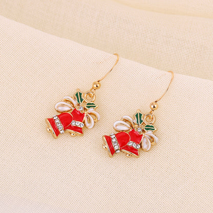 Christmas-themed alloy earrings
