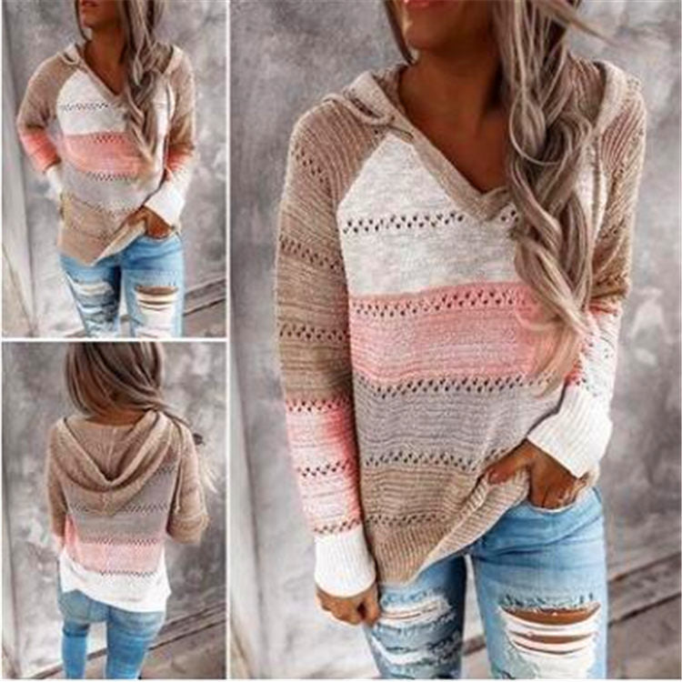 Striped V-Neck Sweater