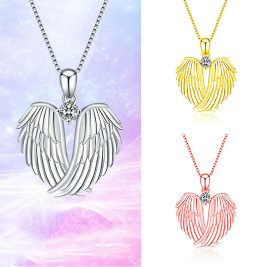 💞 Angel Wings Diamond Necklace