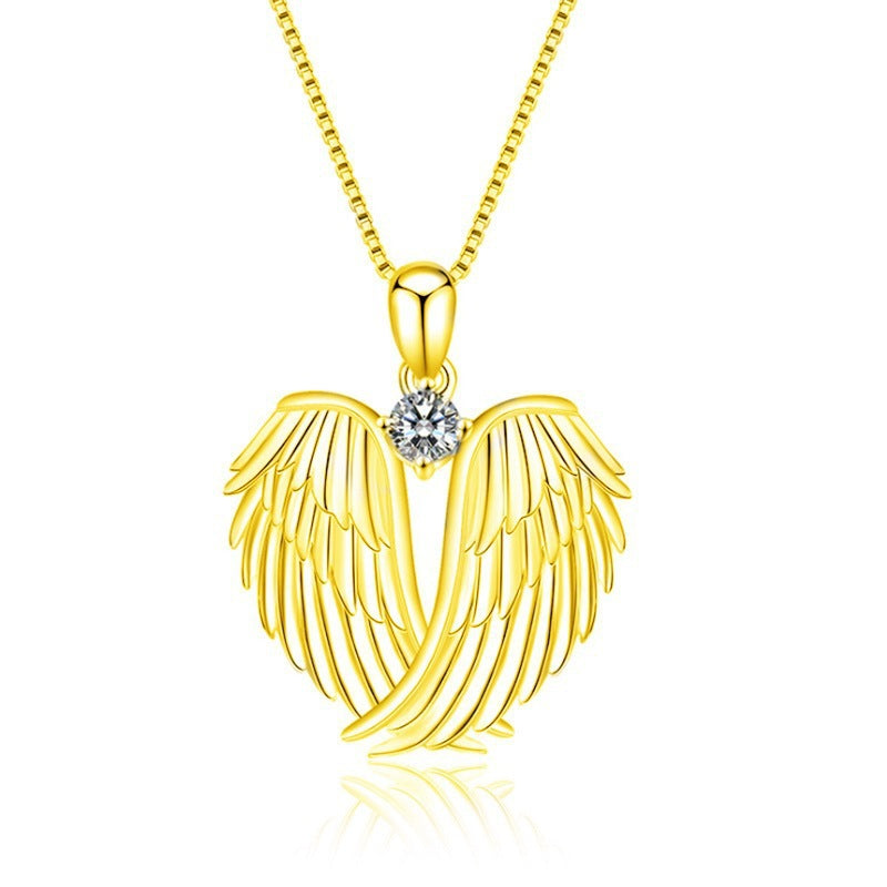 💞 Angel Wings Diamond Necklace