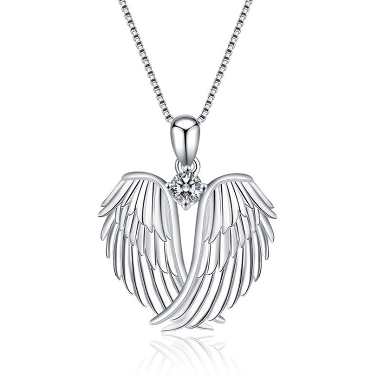 💞 Angel Wings Diamond Necklace
