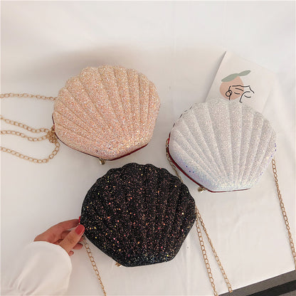 🐚Glitzernde Mini-Umhängetasche Muschel