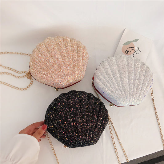 🐚Glittering Shell Mini Cross‑Body Bag