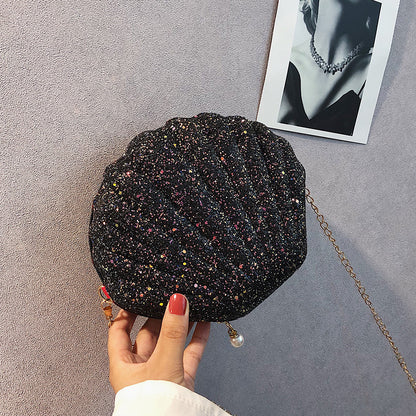 🐚Glitzernde Mini-Umhängetasche Muschel
