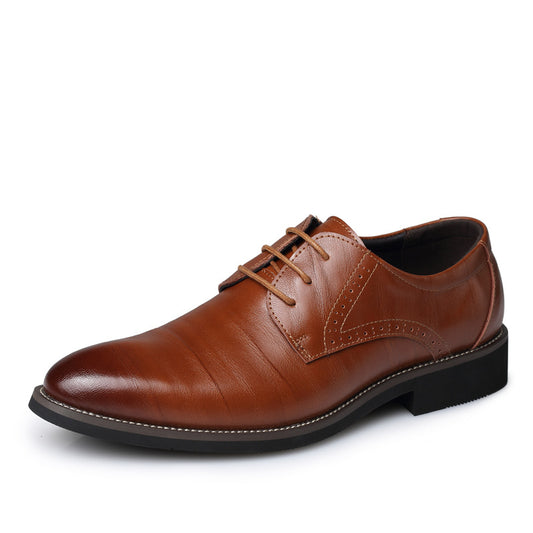 Men's leather shoes fashion tide shoes pointed single shoes business men's shoes large size shoes 45 46 47 48 yards