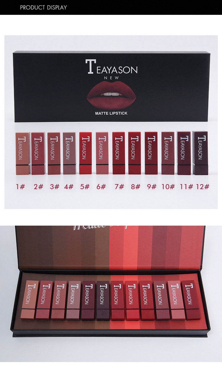 12-Color Matte Lipstick Set