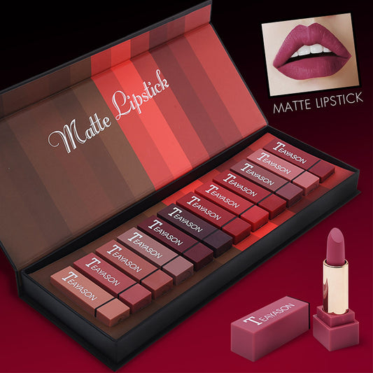 12-Color Matte Lipstick Set