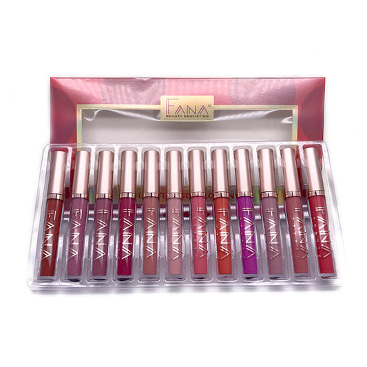 12-Piece Matte Fruity Lip Gloss Gift Set