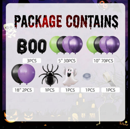 🎃 Halloween Balloon Arch Decoration Kit