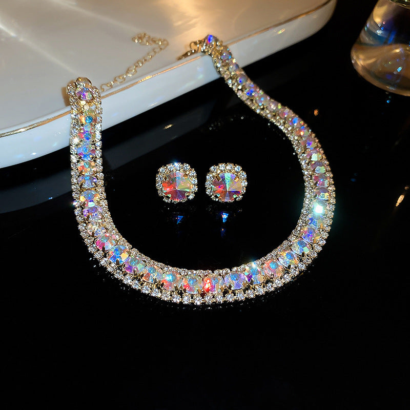 Elegant Diamond Tassel Jewelry Set