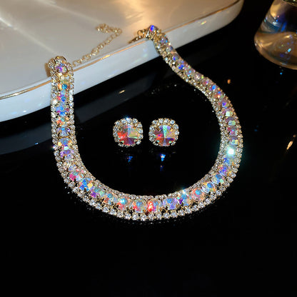 Elegant Diamond Tassel Jewelry Set