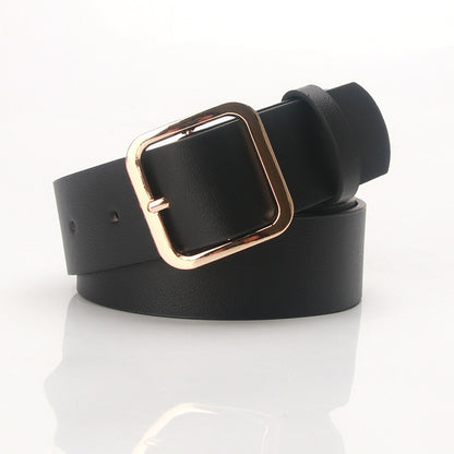 Fashion belt with square buckle