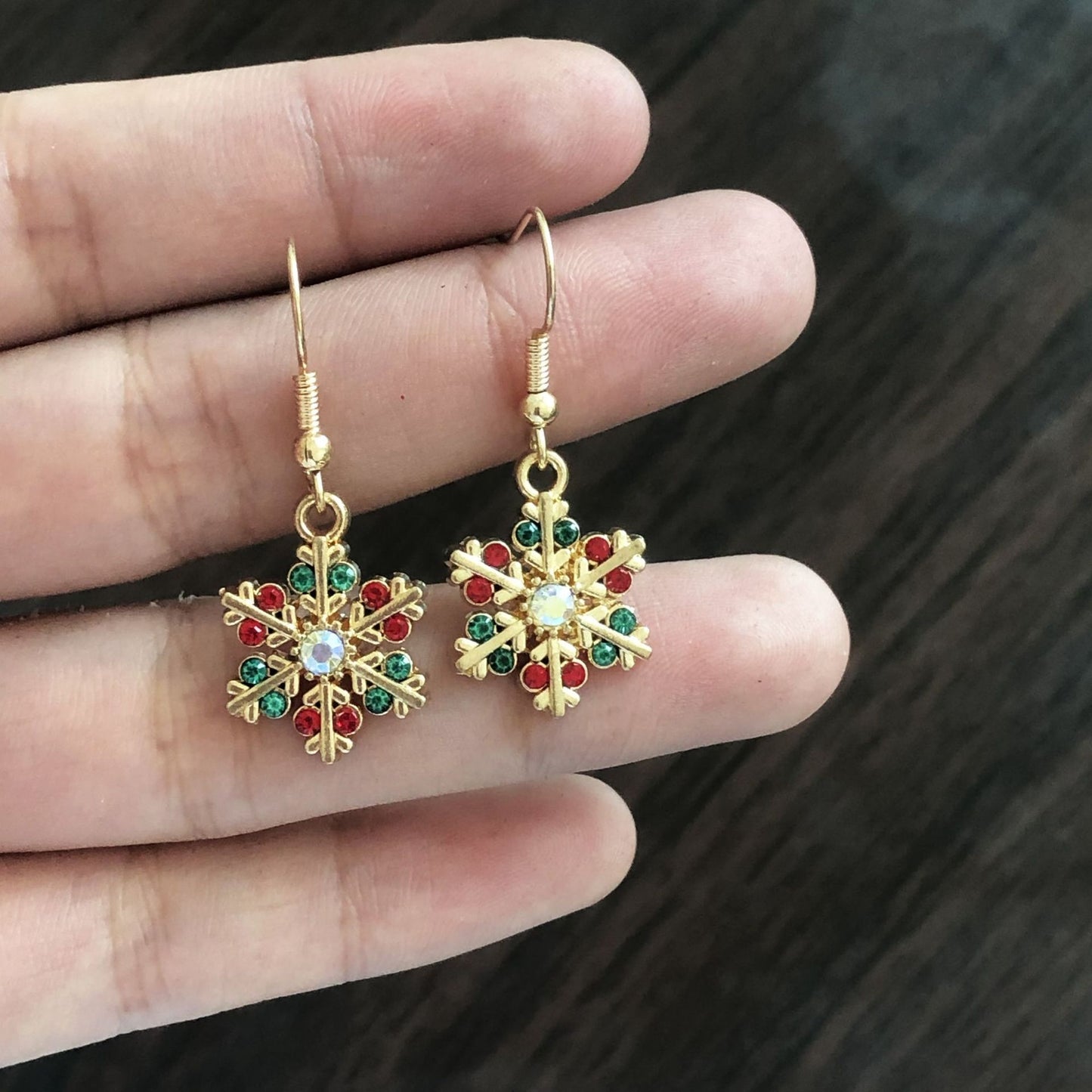 Christmas-themed alloy earrings
