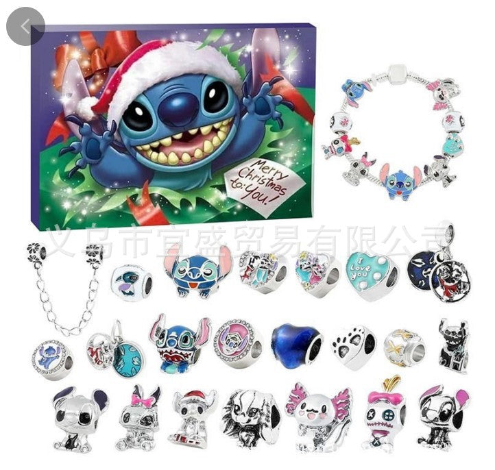 Mickey Mouse Weihnachts-Überraschungsbox – Set aus Armband und Schmuckzubehör aus Metall