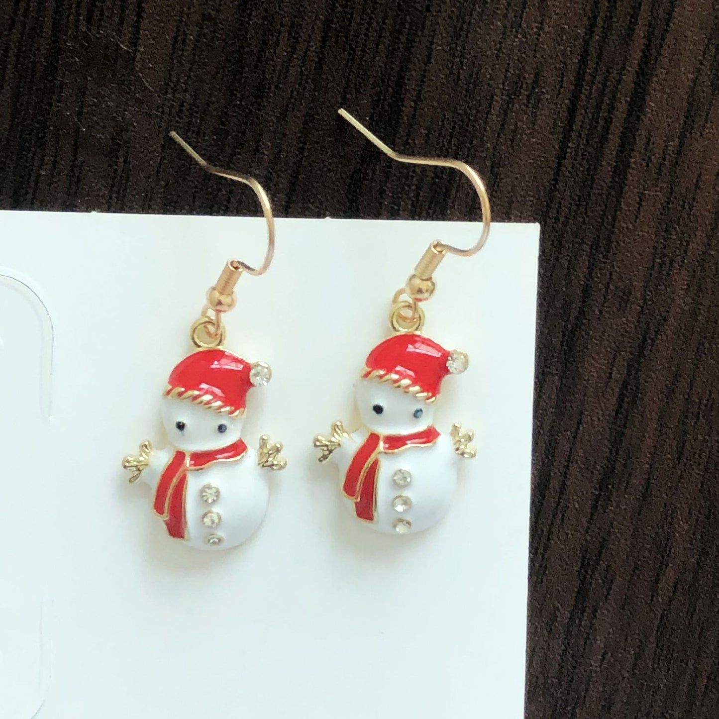 Christmas-themed alloy earrings