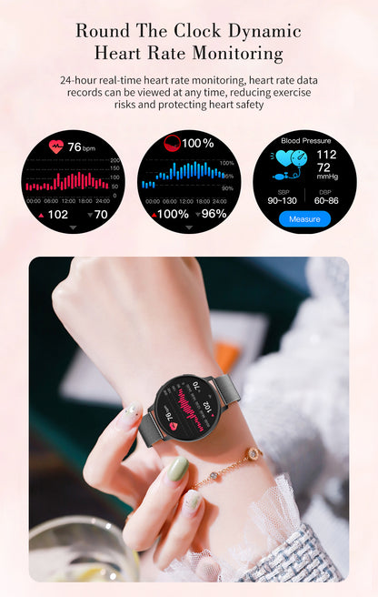 S53 Smart Watch – 1.39" round HD screen, Bluetooth calling, pedometer, multi-sports modes, and weather updates