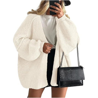 🧶 Autumn / Winter Women’s Knitted Cardigan – Casual Loose Sweater Jacket