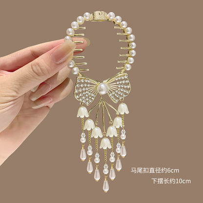 Girls' Tassel Ponytail Hair Clip