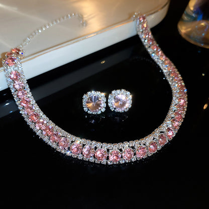 Elegant Diamond Tassel Jewelry Set
