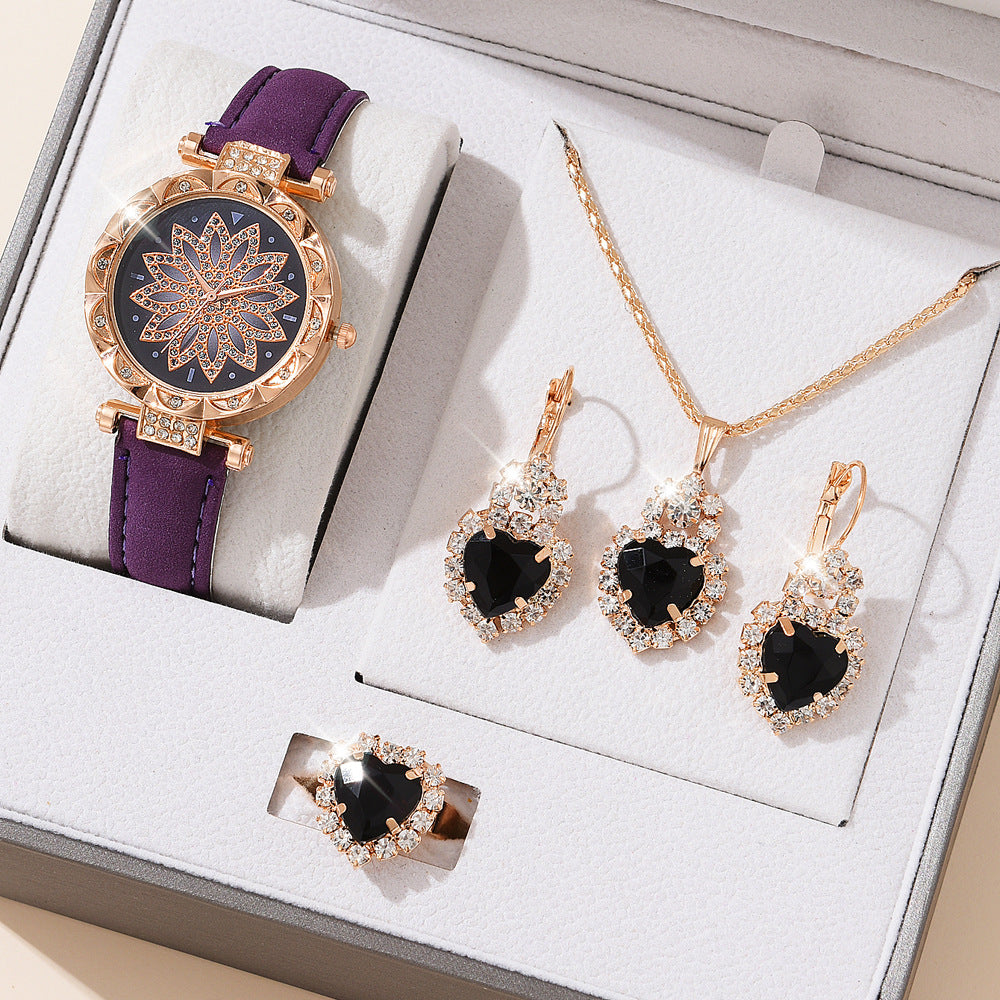 Women’s Quartz Watch & Necklace Set