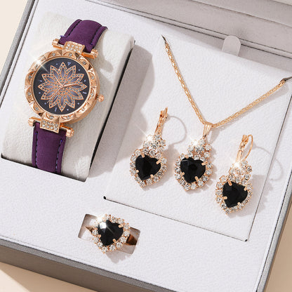 Women’s Quartz Watch & Necklace Set