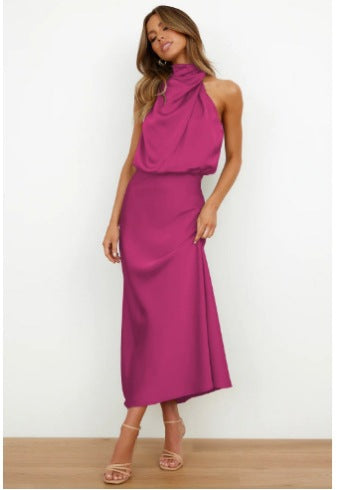 🌸Elegant Satin Sleeveless Dress