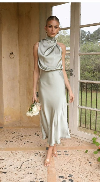 🌸Elegant Satin Sleeveless Dress