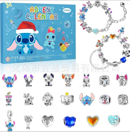 Mickey Mouse Weihnachts-Überraschungsbox – Set aus Armband und Schmuckzubehör aus Metall