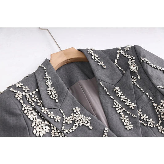 Autumn / Winter Beaded Suit Dress